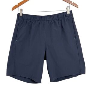 Myles Mens Everyday 8”  Activewear Shorts M Blue Performance Athleisure Stretch